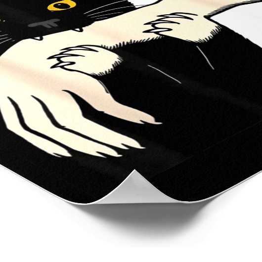 Become Ungovernable - Black Cat Biting Hand Funny Poster (Hoek)