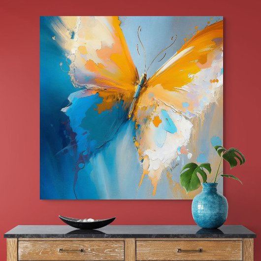 Becoming Light – Abstract Butterfly In Motion Canvas Afdruk