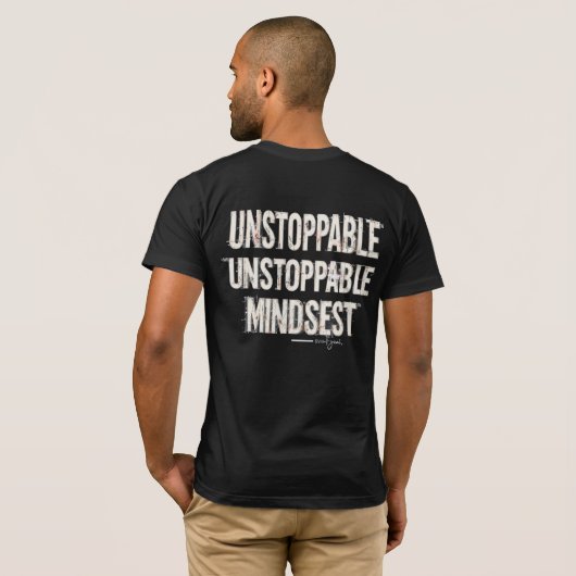 Becoming Unstoppable MotivationMen's Basic T-Shirt (Achterkant volledig)
