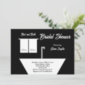 Bed and Bath Theme nuptiale de douche Invitation (Debout devant)