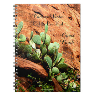 Bed & Breakfast B&B Guest Book Hanging Cactus Notitieboek