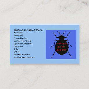 Bed Bug Exterminator Visitekaartje