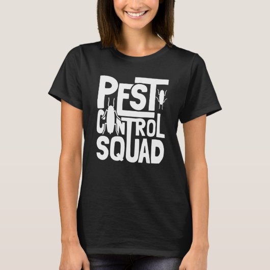Bed Bug Pest Control Squad Pest Controller T-shirt (Voorkant)