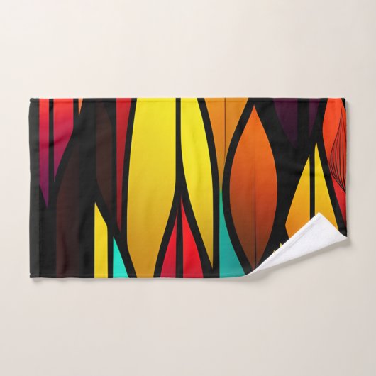 Bed Glas in lood cattails Mozaïek Patroon Bad Handdoek (Handdoek)