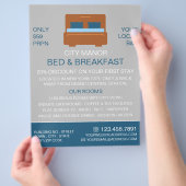 Bed Logo, Bed & Ontbijt de Accommodatie Advert Flyer (Hand)
