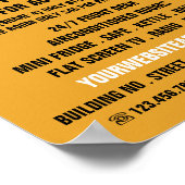 Bed Logo, Hostel Accommodatie Adverteren Poster (Hoek)