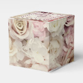 Bed met Rozen Wedding 2-inch feor Boxes Bedankdoosjes (Voorkant Zijde)