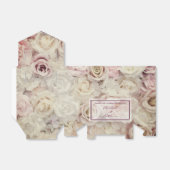 Bed met Rozen Wedding Favor Tent Style Boxen Bedankdoosjes (Uitgevouwen)