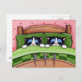 Bed Mice bestaat - Kat Briefkaart (Voorkant / Achterkant)