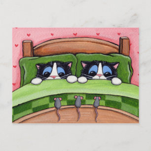 Bed Mice bestaat - Kat Briefkaart