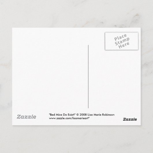 Bed Mice Do Existe - Carte Postale Chat (Dos)