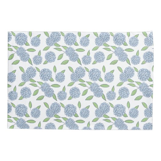 Bed of Blue Hydrangeas Classic Coastal New England Kussensloop (Achterkant)