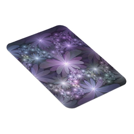 Bed of Flowers Trendy Shiny Abstract Fractal Art Magneet (Rechterzijde)