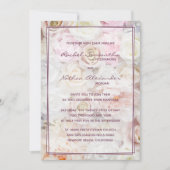 Bed of Pale Rose Wedding Invitations (Devant)