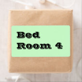Bed Room 4 Moving Labels in bleek groen (Insitu)
