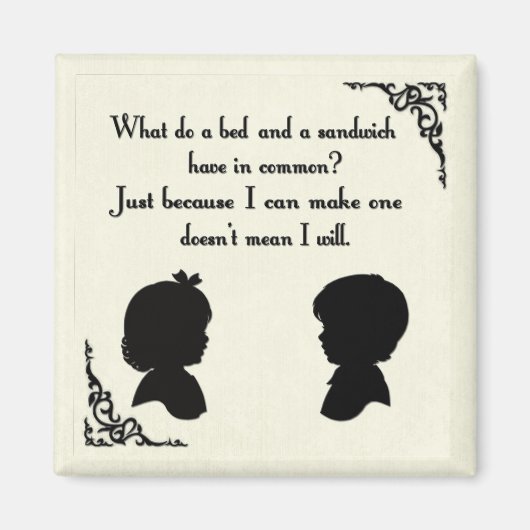 Bed & Sandwich Debacle Magnet Magneet (Voorkant)