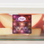 Bed van bloemen, kleurrijke Abstracte fractale kun Labels (Aangebracht)