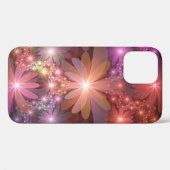 Bed van bloemen kleurrijke, dunne Abstracte fracta Case-Mate iPhone Case (Achterkant (horizontaal))