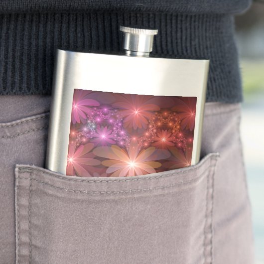 Bed van bloemen kleurrijke, dunne Abstracte fracta Flacon (Voorbeeld)