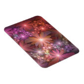 Bed van bloemen kleurrijke, dunne Abstracte fracta Magneet (Rechterzijde)
