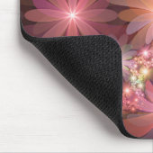 Bed van bloemen kleurrijke, dunne Abstracte fracta Muismat (Hoek)