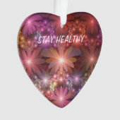 Bed van bloemen kleurrijke, dunne Abstracte fracta Ornament (voorkant)