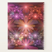 Bed van bloemen kleurrijke, dunne Abstracte fracta Planner (Achterkant)