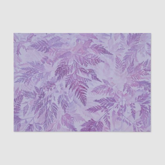 Bed van Ferns Lavender Tropisch Weefselpapier Tissuepapier (Voorkant)