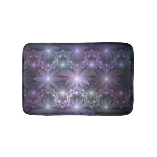 Bed van Flowers Trendy Shiny Abstract Fractal Art Badmat