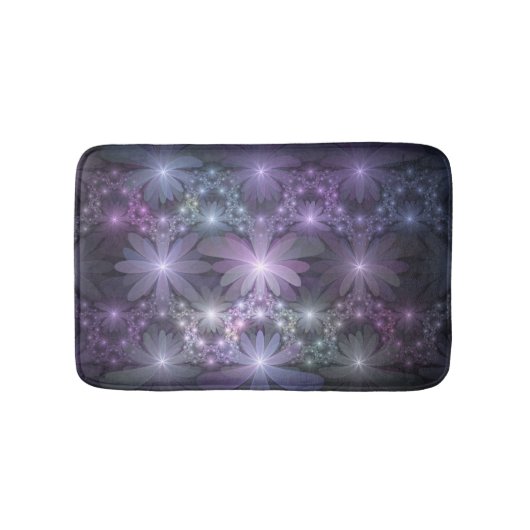 Bed van Flowers Trendy Shiny Abstract Fractal Art Badmat (Voorkant)