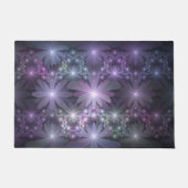Bed van Flowers Trendy Shiny Abstract Fractal Art Deurmat (Voorkant)