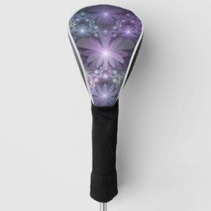 Bed van Flowers Trendy Shiny Abstract Fractal Art Golfheadcover