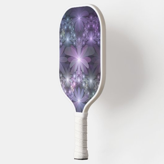 Bed van Flowers Trendy Shiny Abstract Fractal Art Pickleball Paddle (Links)