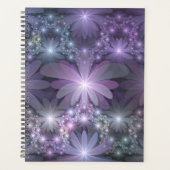 Bed van Flowers Trendy Shiny Abstract Fractal Art Planner (Voorkant)