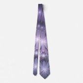 Bed van Flowers Trendy Shiny Abstract Fractal Art Stropdas (Achterkant)