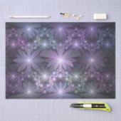 Bed van Flowers Trendy Shiny Abstract Fractal Art Tissuepapier (Craft)