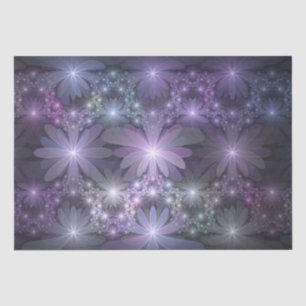Bed van Flowers Trendy Shiny Abstract Fractal Art Tissuepapier