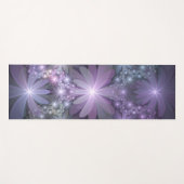 Bed van Flowers Trendy Shiny Abstract Fractal Art Yogamat (Voorkant (horizontaal))
