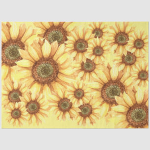 Bed van Zonnebloemen Decoupage Tissuepapier