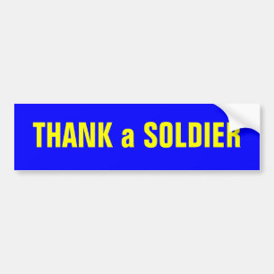 BEDANK een SOLDaat Bumpersticker