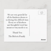 Bedank Foto Ansichtkaart Briefkaart (Achterkant)