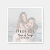 Bedank Foto Bruiloft Servetten (Voorkant)