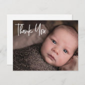 BEDANK U aangepaste Baby-foto Aankondiging (Voorkant / Achterkant)