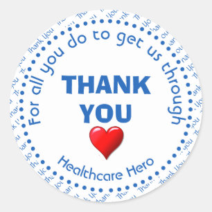 BEDANK U, Healthcare Hero Ronde Sticker