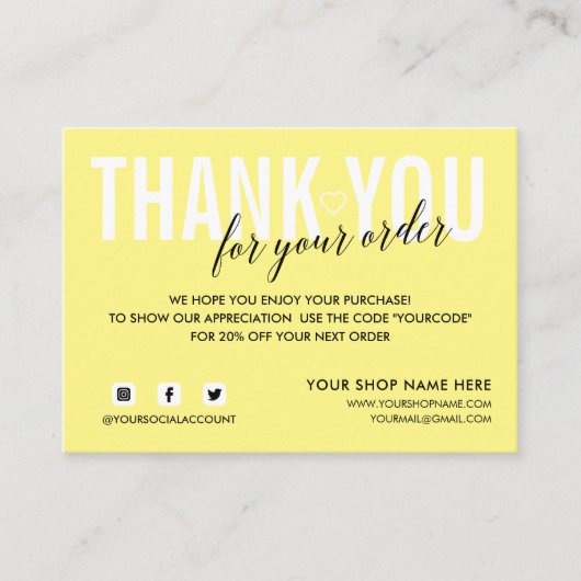 BEDANK U VOOR UW ORDE SOCIAAL INFORMATIEKAARTJE (Voorkant)