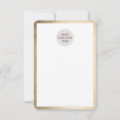 BEDANK U VOOR UW ORDERglazen gouden rand invoegen Bedankkaart (Achterkant)