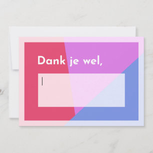 Bedank zelf iemand bedankkaart