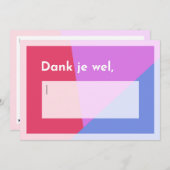 Bedank zelf iemand bedankkaart (Voorkant / Achterkant)