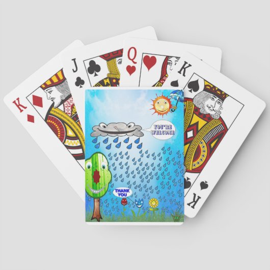 Bedankbloem Pokerkaarten (Achterkant)