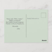 Bedanken briefkaart (Achterkant)